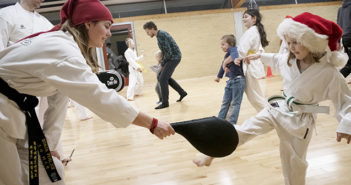 Taekwondo-afslutning med træning for fuld gas